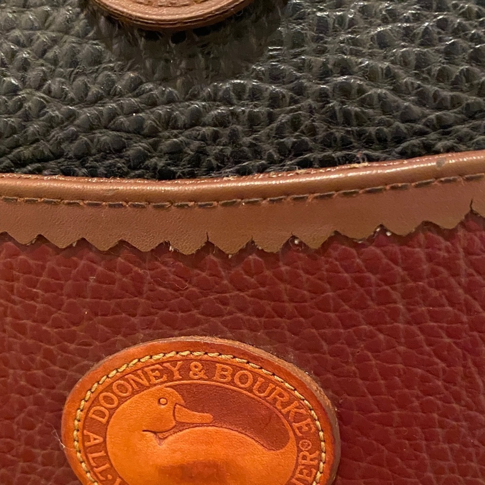Dooney & Bourke Chestnut Leather Bag with Emblem - Picture 8 of 16
